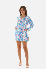 Long Sleeve UPF 50+ Floral Dress
