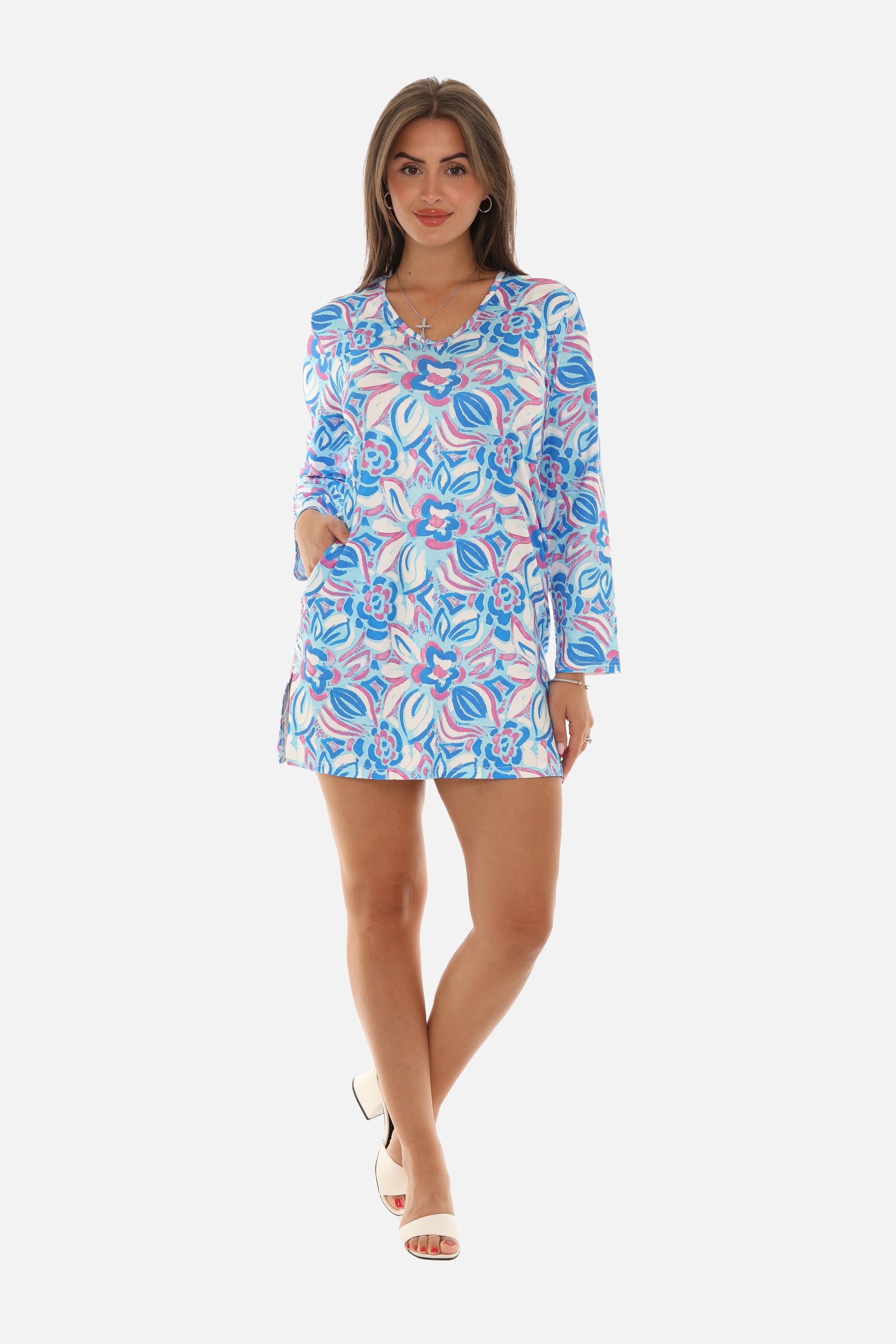 long sleeve upf dress UPF 50+ Ensley Long Sleeve Dress