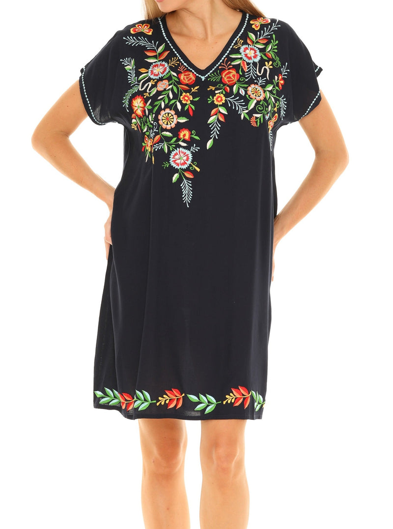Multi Floral Embroidered Dress - Shoreline Wear, Inc. Multi Floral Embroidered Dress - Shoreline Wear, Inc.