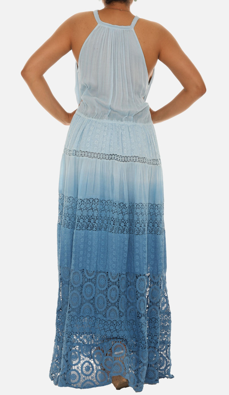 embroidered halter dress Linen Shift - Black Multi The halter neckline has loop Embroidered Halter Dress S /