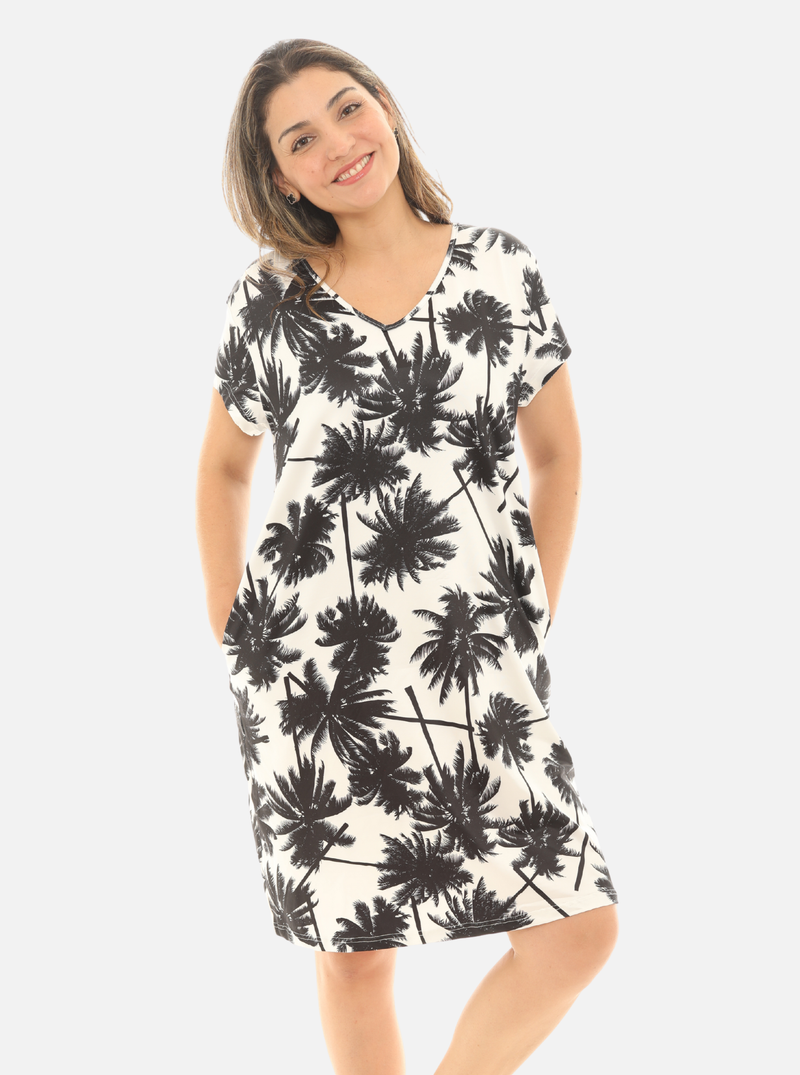 oversized sun print short dress Sunset Flower Print Empire Waist Satin Short Dress