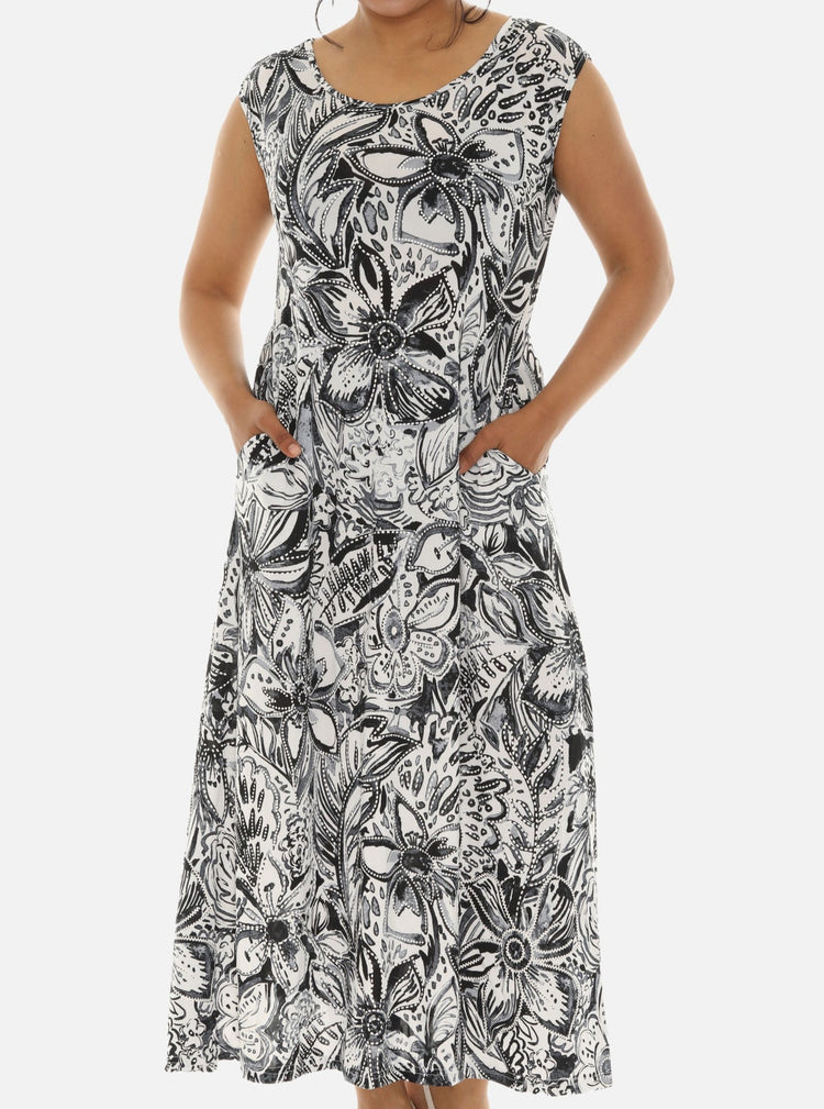 Paisley Floral Maxi Printed Dress XL / Turq
