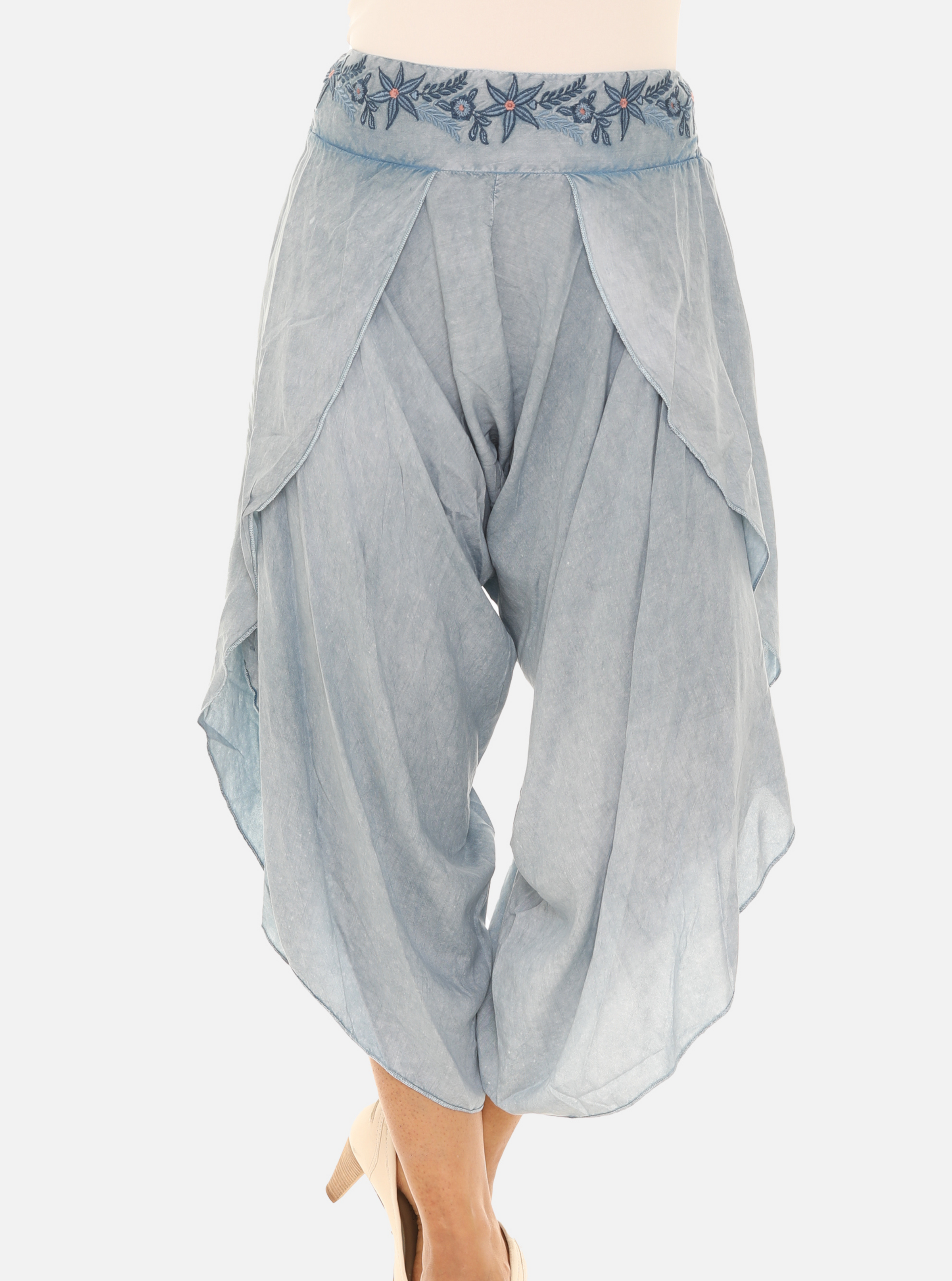 Women's Front Split Open Harem Pants - Redefining Style and