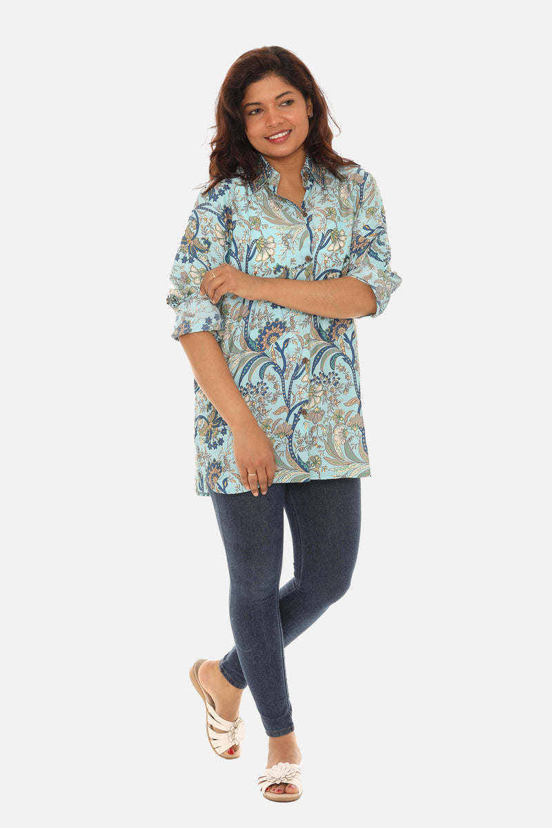Printed Women's Button-Down Shirt for Effortless Style