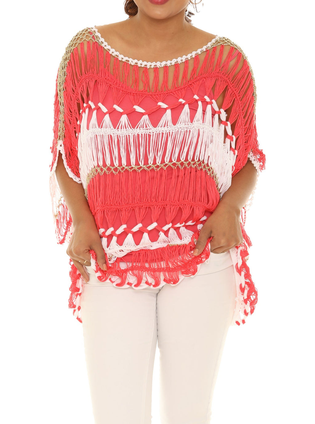 Sheer Crochet Dolman Tunic - Shoreline Wear, Inc.