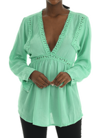 Long-Sleeve V-Neck Top - Shoreline Wear, Inc.