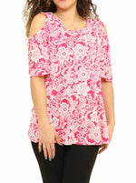 Floral Print Open-Shoulder Top - Shoreline Wear, Inc.