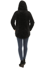 Textured Plush Button-Up Hoodie with Pocket - Shoreline Wear, Inc.