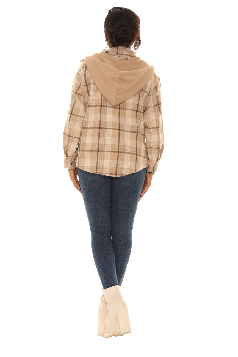 Classic Plaid Hoodie Shirt for Women - Shoreline Wear, Inc.