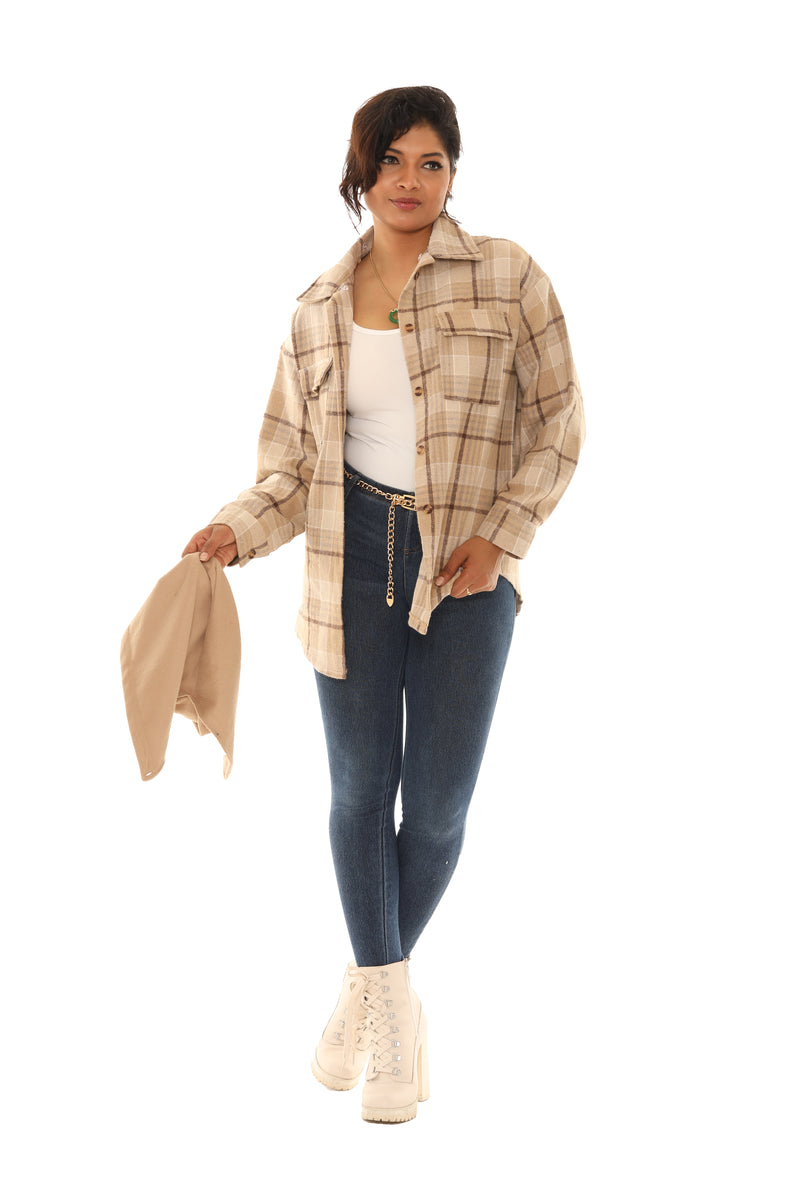 Classic Plaid Hoodie Shirt for Women - Shoreline Wear, Inc.