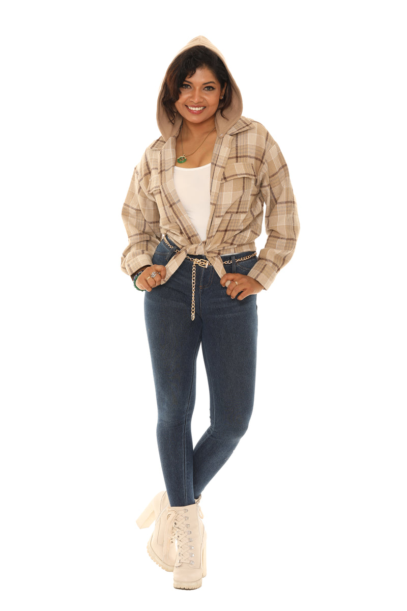 Classic Plaid Hoodie Shirt for Women - Shoreline Wear, Inc.