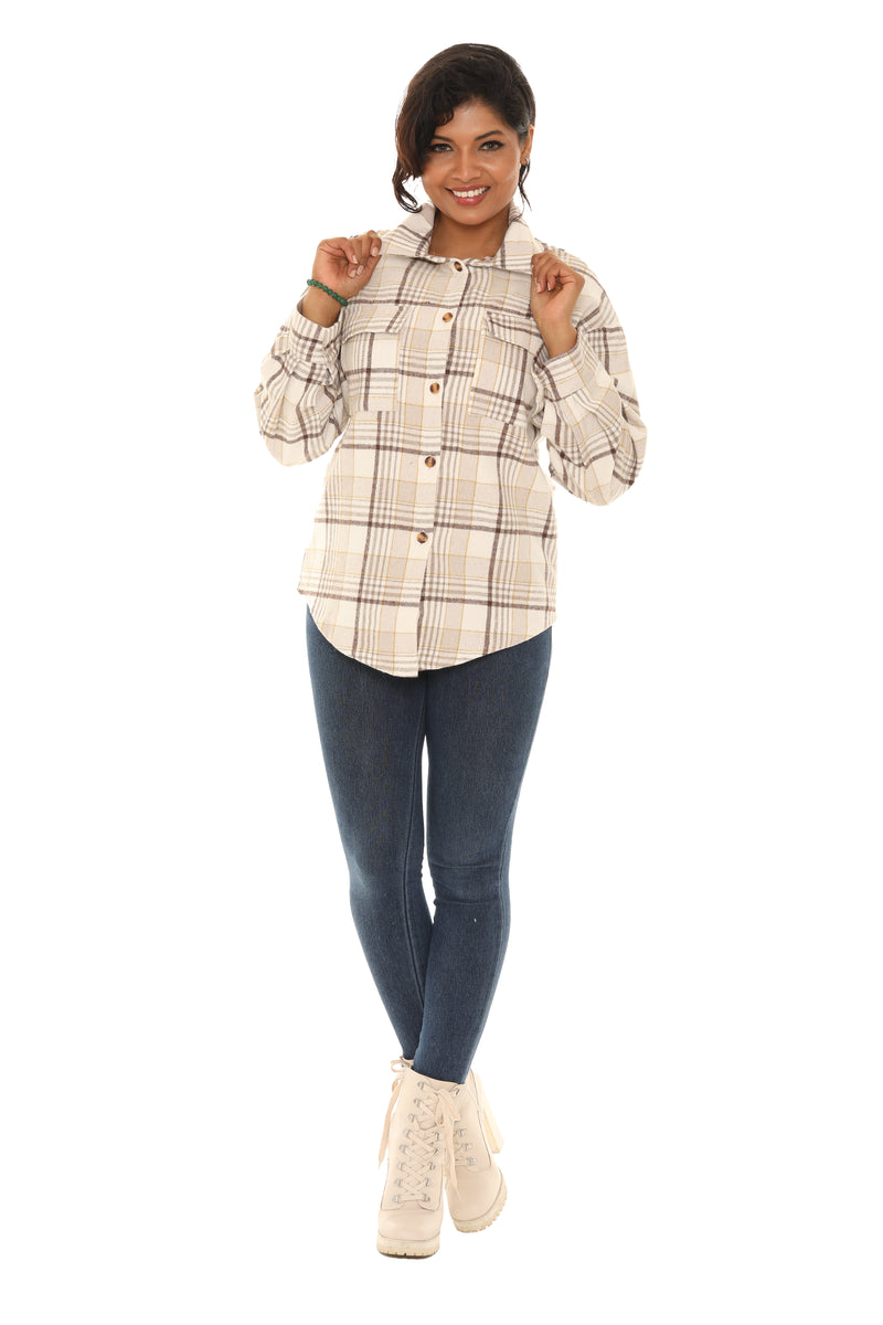 Classic Plaid Hoodie Shirt for Women - Shoreline Wear, Inc.