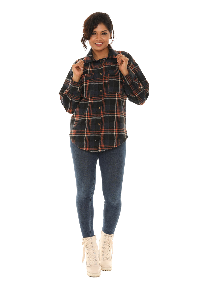 Classic Plaid Hoodie Shirt for Women - Shoreline Wear, Inc.