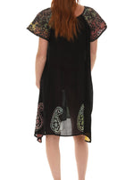 Black Paisley Side tail Dress - Shoreline Wear, Inc.