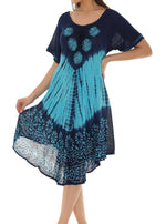 Tie Dye Floral Rayon Dress - Shoreline Wear, Inc.