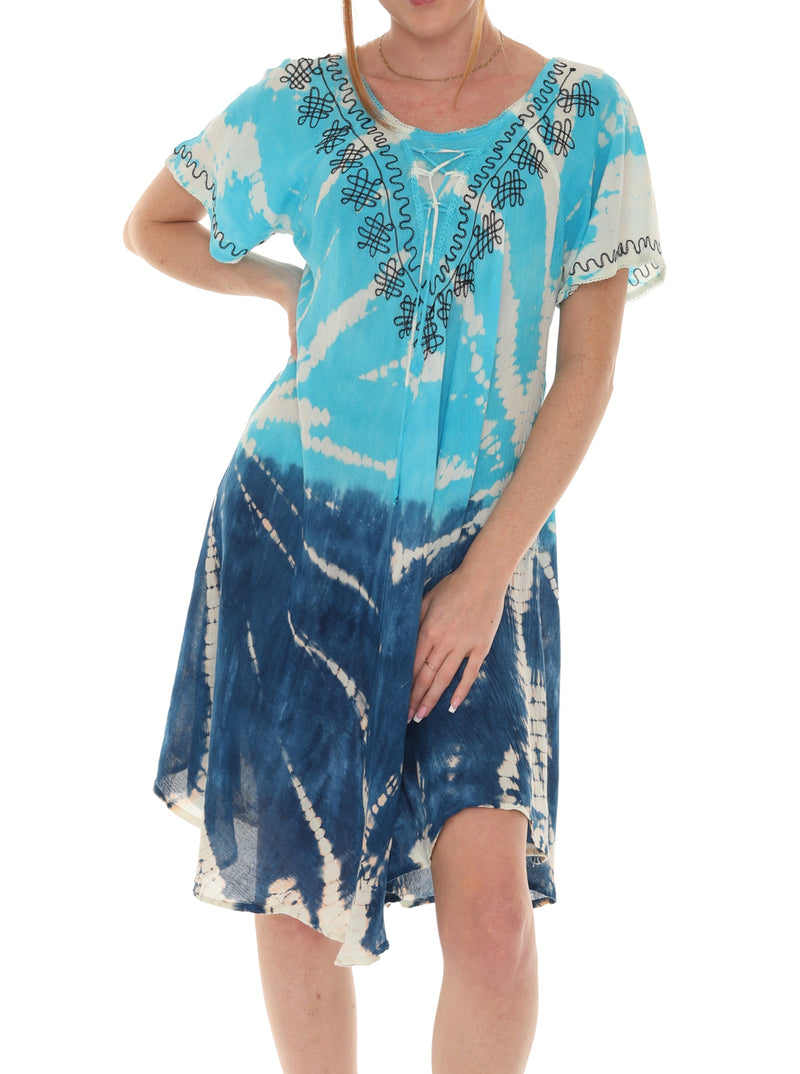 Tie-Dye Short Sleeves Dress - Shoreline Wear, Inc.
