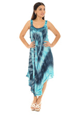 Spiral Tie Dye Sleeveless Long Sundress - Shoreline Wear, Inc.