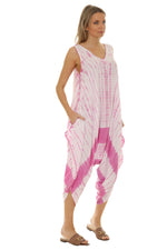 Tie Dye Sleeveless Women Harem Jumpsuit - Shoreline Wear, Inc.