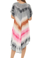 Tie dye short sleeves dresses - Shoreline Wear, Inc.