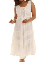 Leaf Tie-Detail Sleeveless Dress - Shoreline Wear, Inc.