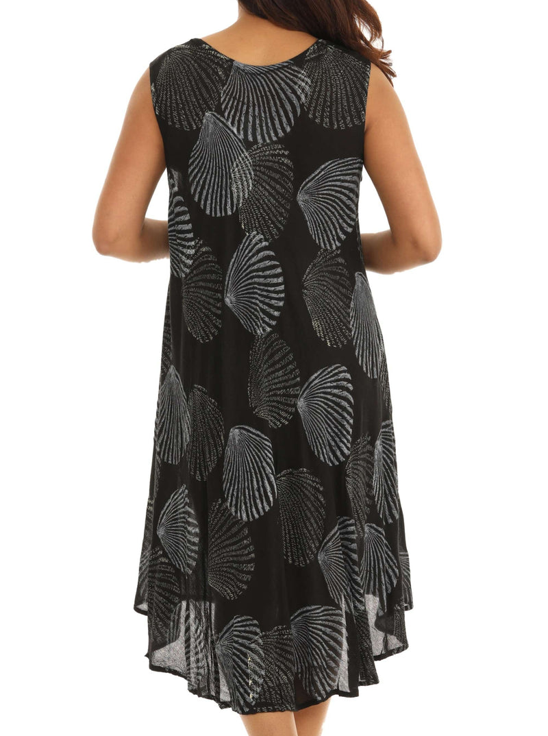 Summer Sea shell Print Sundress - Shoreline Wear, Inc.