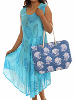 Summer Sea shell Print Sundress - Shoreline Wear, Inc.