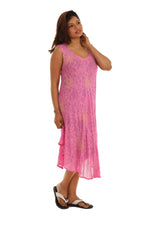 Vibrant Tropical Print Tank Dress - Shoreline Wear, Inc.