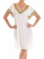 V-Neck Embroidery Dress - Shoreline Wear, Inc.