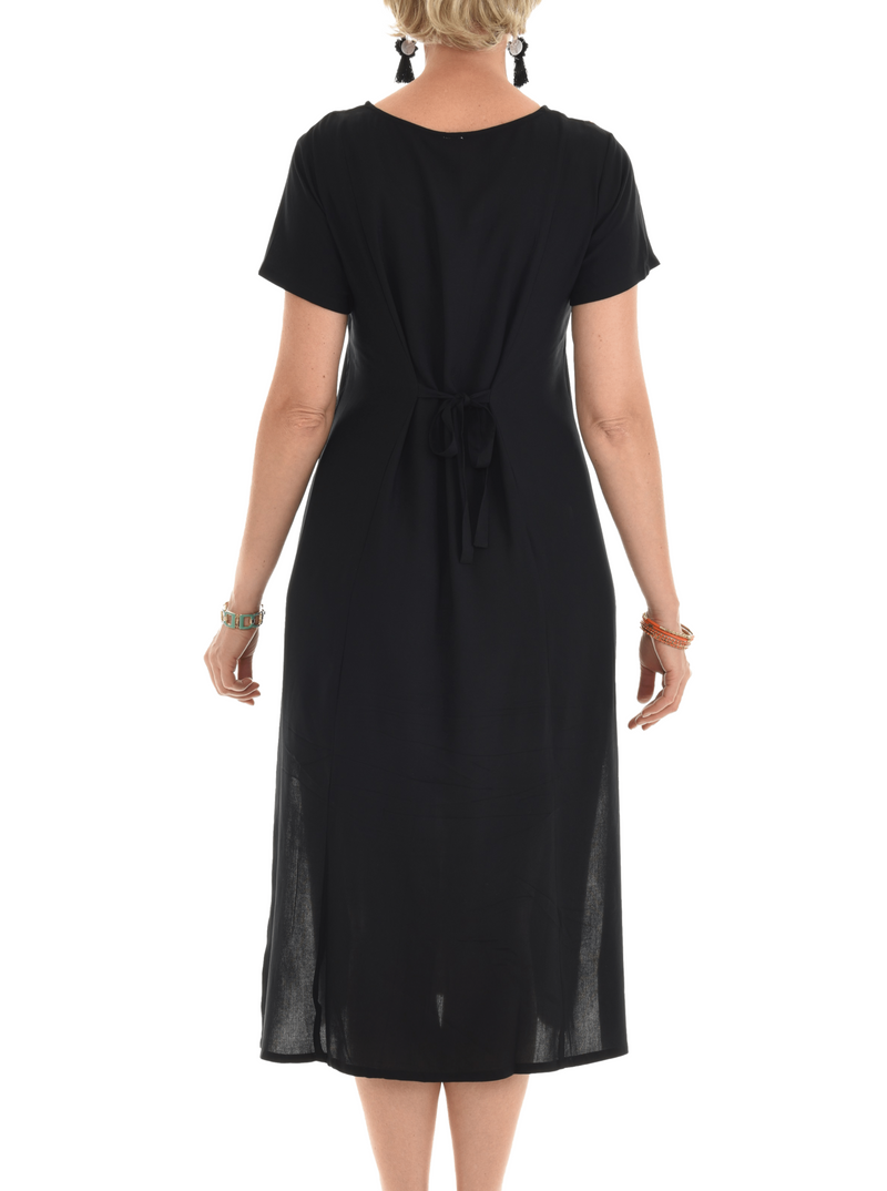 Black Embroidery Maxi Dress - Shoreline Wear, Inc.