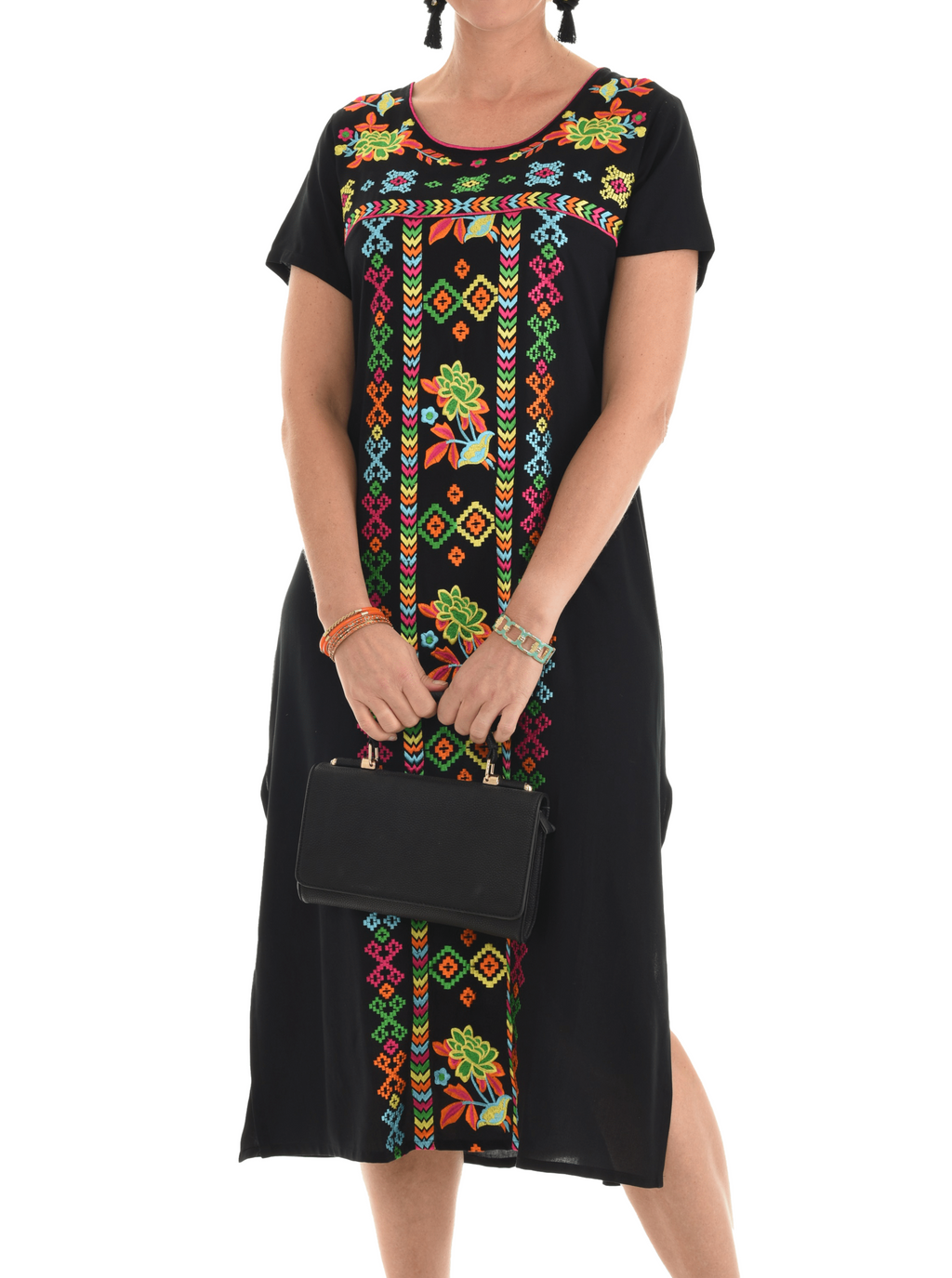 Black Embroidery Maxi Dress S Black Embroidery Maxi Dress S