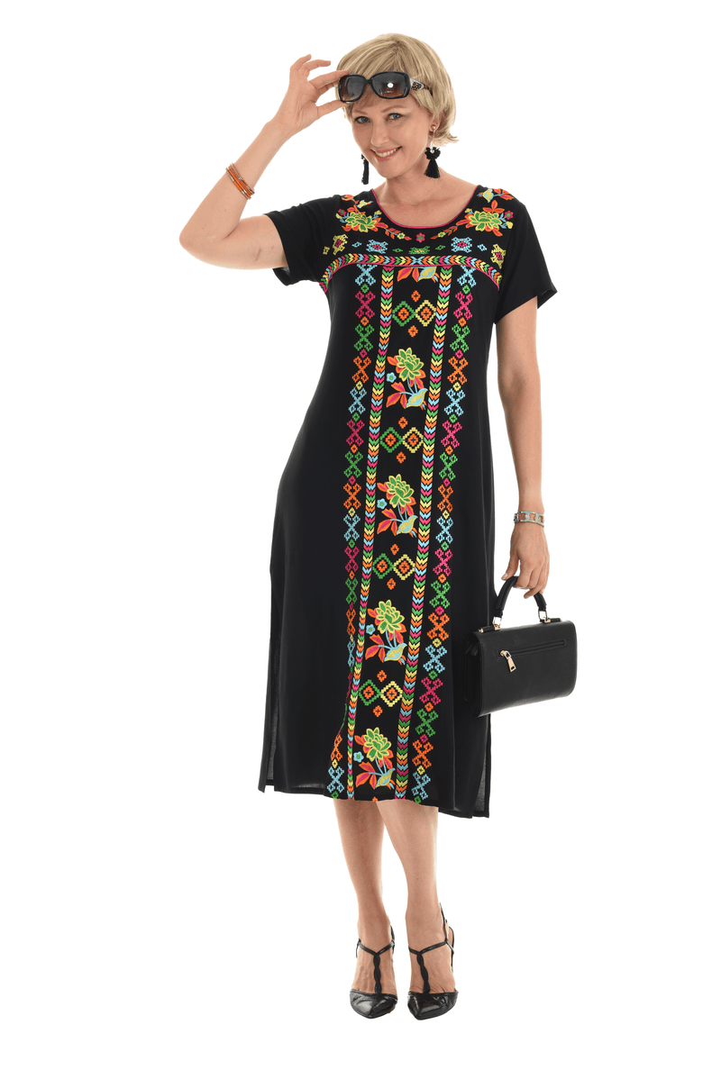 Black Embroidery Maxi Dress S Black Embroidery Maxi Dress S