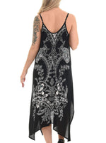 Black Abstract Floral Print Dress - Shoreline Wear, Inc.