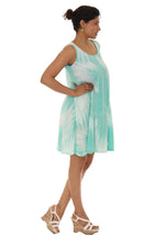 Abstract Print Sleeveless A-Line Dress - Shoreline Wear, Inc.
