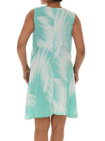 Abstract Print Sleeveless A-Line Dress - Shoreline Wear, Inc.