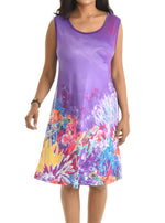 Sleeveless Aquatic Turtle Print Short Dress - Shoreline Wear, Inc.