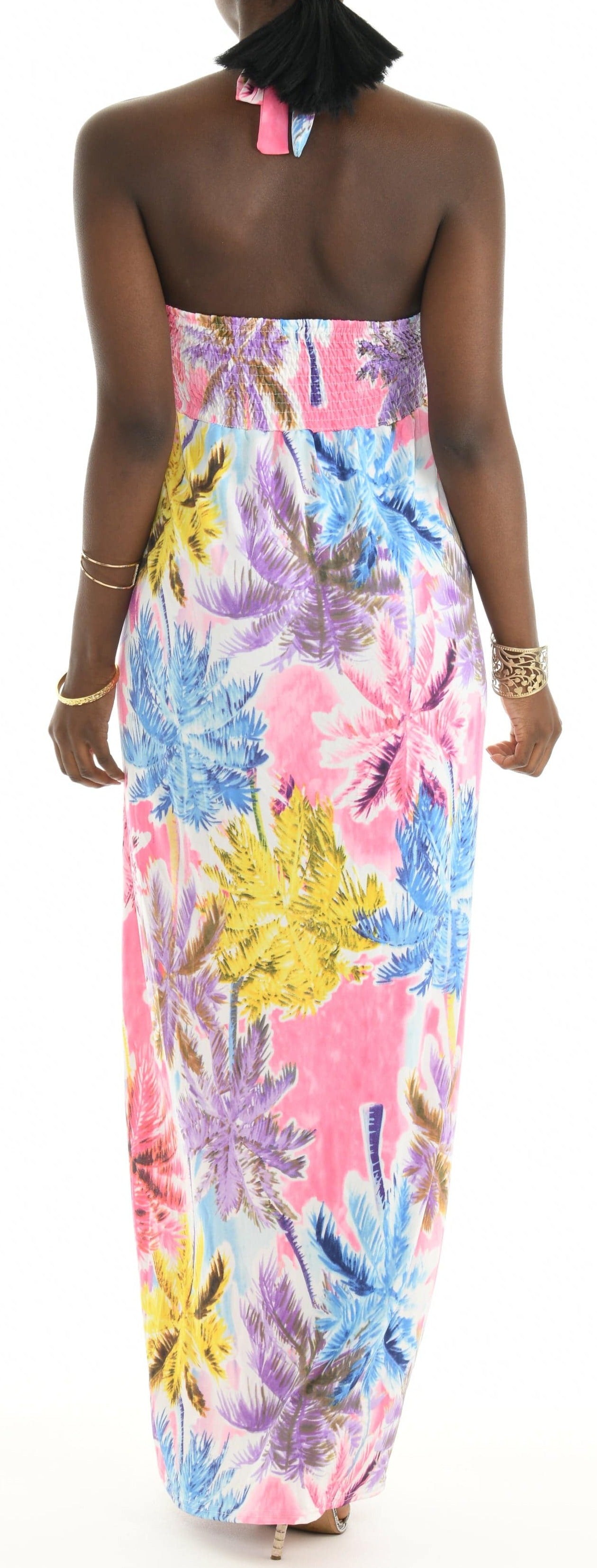 Tropical Print Halter Maxi Dress - Women - Shoreline Wear, Inc. Tropical Print Halter Maxi Dress - Women - Shoreline Wear, Inc.