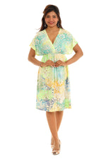 Geometric Surplice Fit & Flare Dress - Shoreline Wear, Inc.