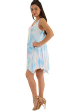 Palm tree print sleeveless Short Dress. - Shoreline Wear, Inc.