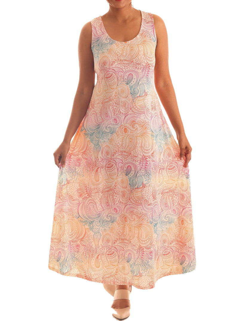 Paisley Print Maxi Dress - Shoreline Wear, Inc.
