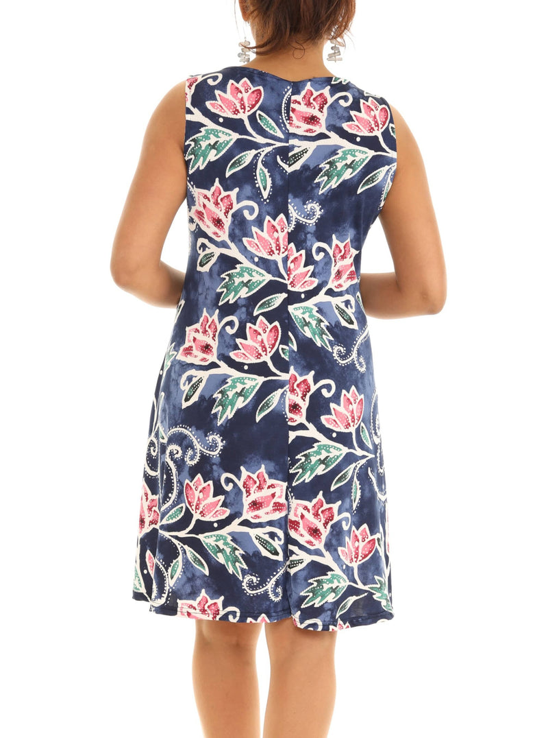 Floral Sleeveless  Dress Women-Plus - Shoreline Wear, Inc.