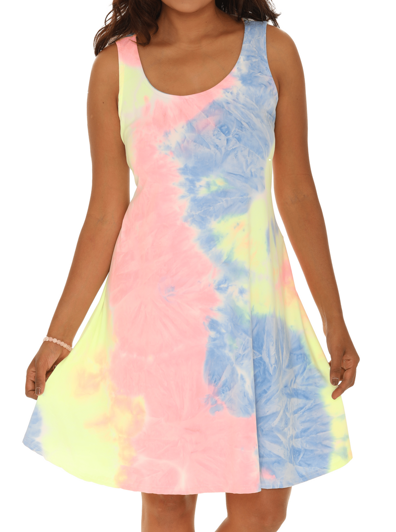 Sleeveless Tie-Dye Midi Dress - Shoreline Wear, Inc.