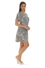 Floral Print Sleeveless Short-Sleeves Dress - Shoreline Wear, Inc.