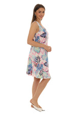 Tropical Leaf Sleeveless A-Line Dress - Shoreline Wear, Inc.