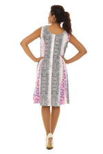Abstract Animal Print Sleeveless A-Line Dress - Shoreline Wear, Inc.