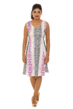 Abstract Animal Print Sleeveless A-Line Dress - Shoreline Wear, Inc.