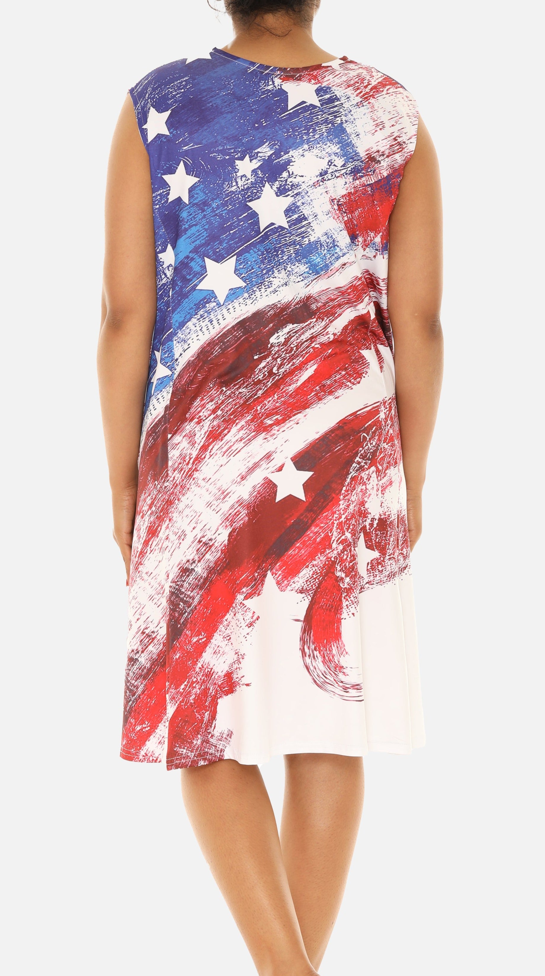 Stars and Stripes Forever: Women's Patriotic American Flag Dress 1X / American Flag Stars and Stripes Forever: Women's Patriotic American Flag Dress 1X / American Flag