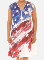 Stars and Stripes Forever: Women's Patriotic American Flag Dress