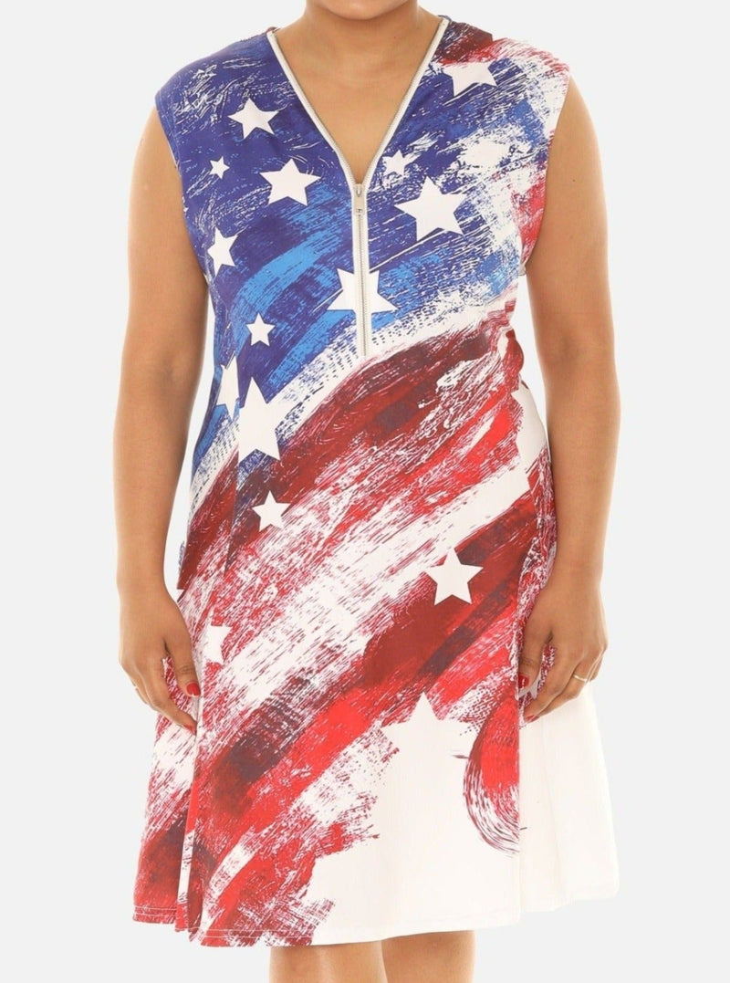 Stars and Stripes Forever: Women's Patriotic American Flag Dress L / American Flag Stars and Stripes Forever: Women's Patriotic American Flag Dress L / American Flag
