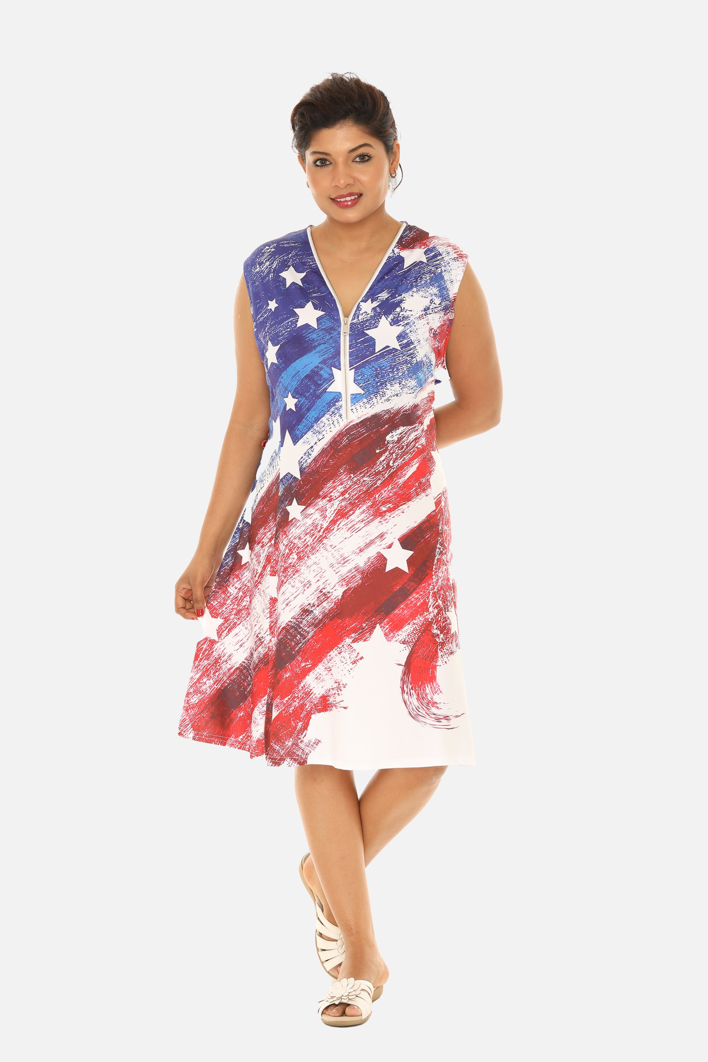 Stars and Stripes Forever: Women's Patriotic American Flag Dress 1x / American Flag Stars and Stripes Forever: Women's Patriotic American Flag Dress 1x / American Flag