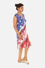 Stars and Stripes Forever: Women's Patriotic American Flag Dress